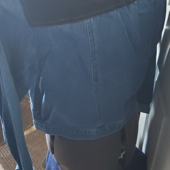 Nancy Bolin vintage WesternJean jacket sz6.  Natural trim, super unique and cute - Picture 6 of 8